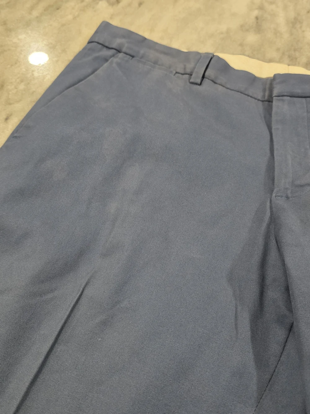 33x32 Men's Express Innovator Pants Mellow Blue Khaki Chino Cotton Flex Casual